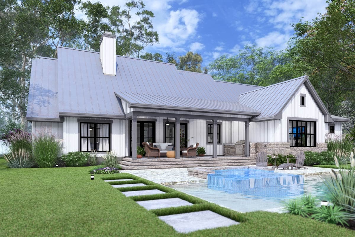 Plan 16933WG: 3-Bed Modern Farmhouse Plan with Vaulted Family Room - 2093 Sq Ft - Image #13 - Country, Farmhouse, Modern Farmhouse, New American