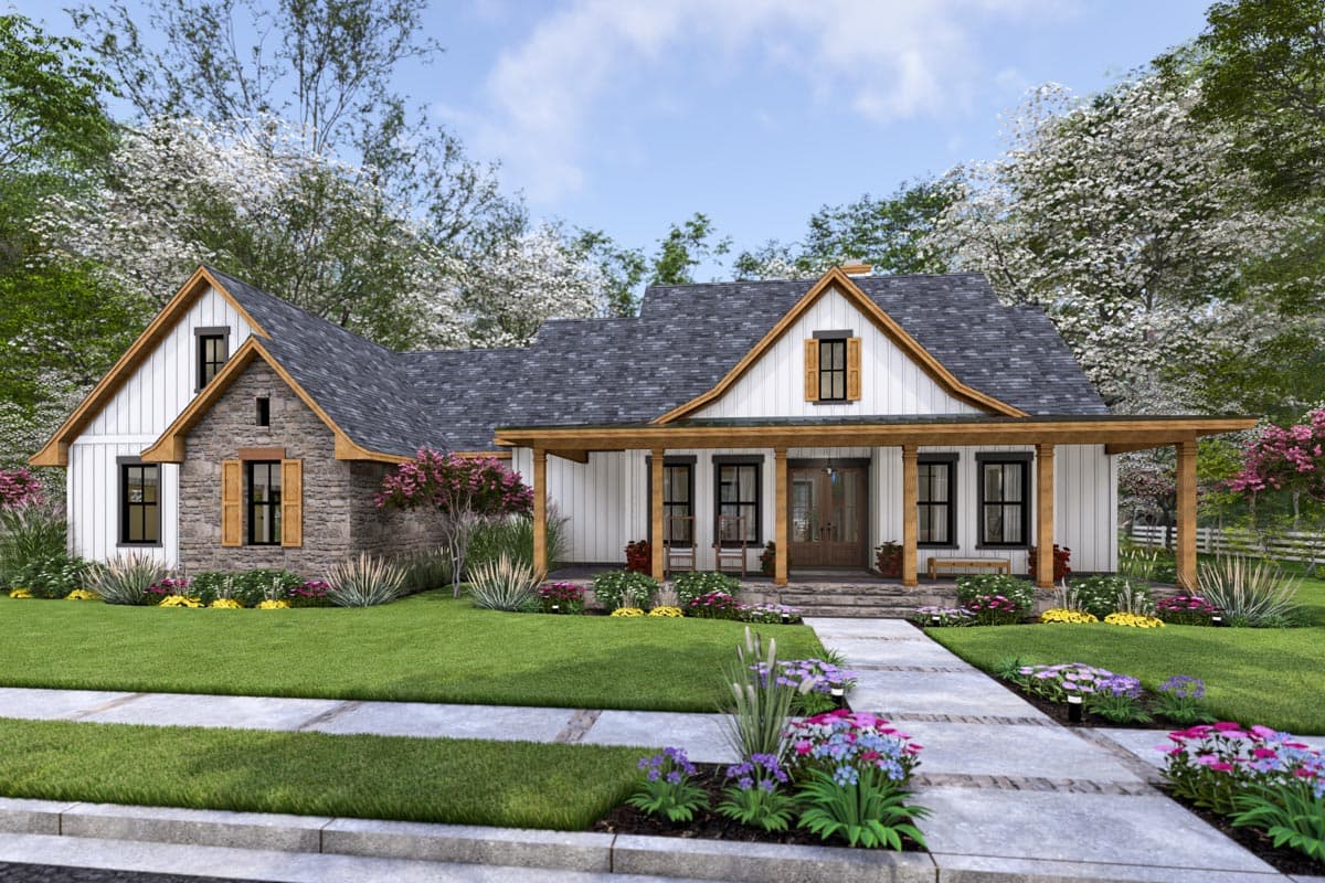 Plan 16933WG: 3-Bed Modern Farmhouse Plan with Vaulted Family Room - 2093 Sq Ft - Image #34 - Country, Farmhouse, Modern Farmhouse, New American