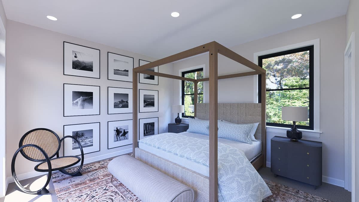 Plan 61579UT: Modern ADU House Plan with Second-Floor Deck - 782 Sq Ft - Image #12 - Modern