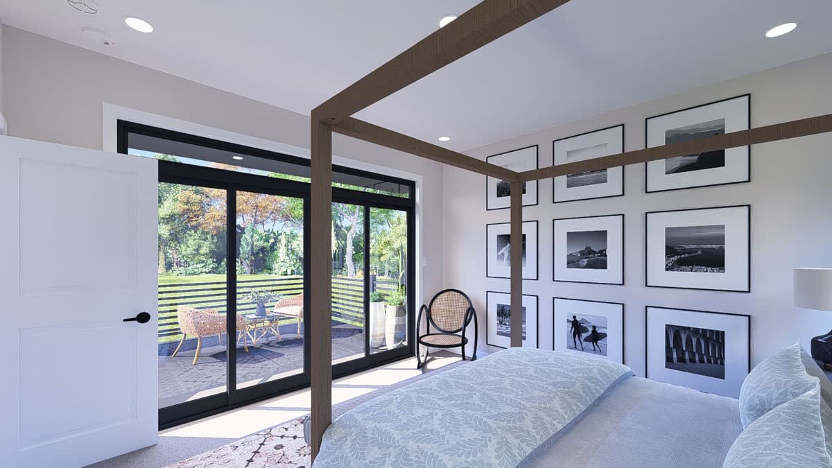 Plan 61579UT: Modern ADU House Plan with Second-Floor Deck - 782 Sq Ft - Image #11 - Modern