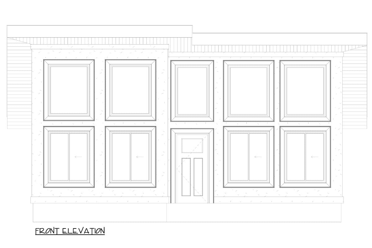 Plan 61581UT: Sinlge-Story Contemporary ADU House Plan with Clustered Beds - 864 Sq Ft  - Image #11 - Contemporary