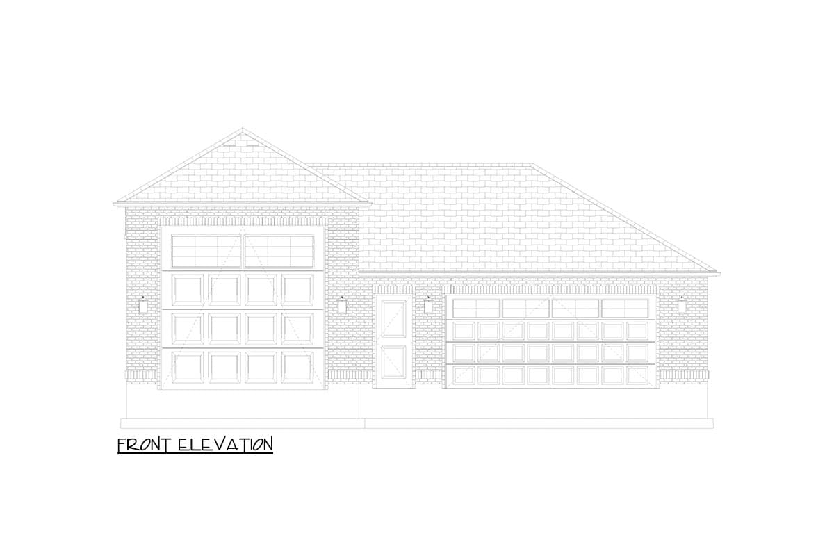 Plan 61582UT: 4-Car Traditional Garage Plan with RV Garage - 1900 Sq Ft - Image #7 - Traditional