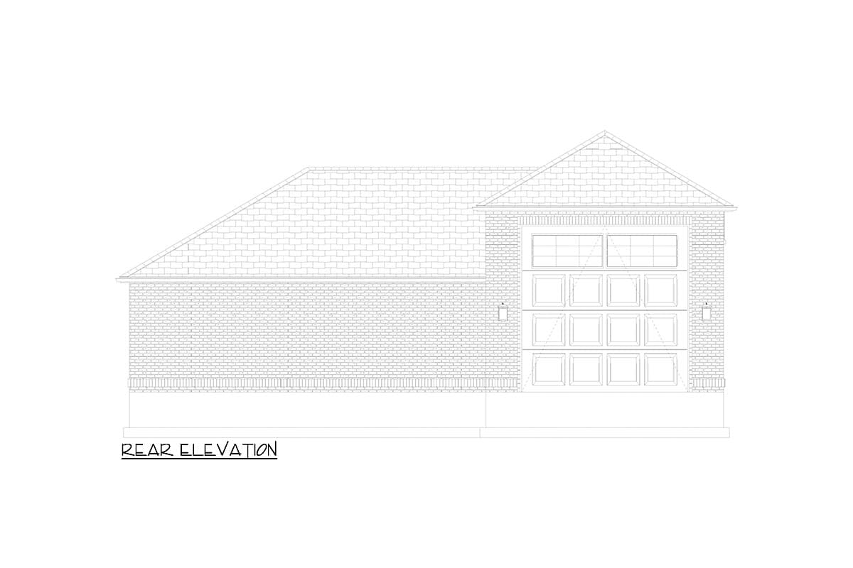 Plan 61582UT: 4-Car Traditional Garage Plan with RV Garage - 1900 Sq Ft - Image #9 - Traditional