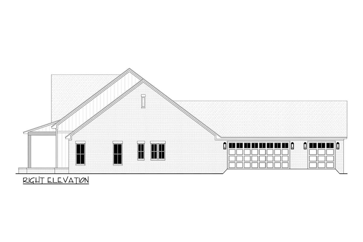 Plan 51988HZ: 4-Bed Country Farmhouse Plan with Workshop and Bonus Room - 2585 Sq Ft - Image #6 - Country, Farmhouse, Modern Farmhouse, New American