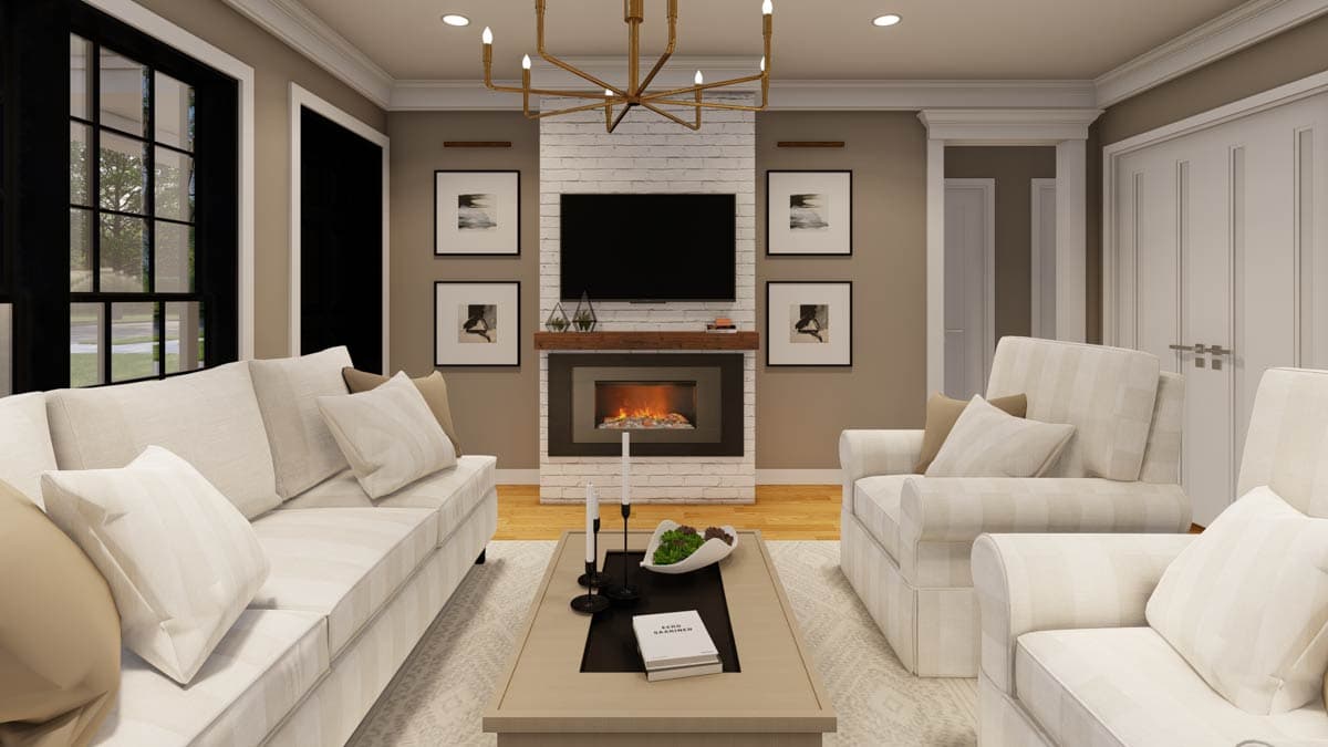 Plan 70912MK: Traditional Four-Plex House Plan with 2-Bed Under 750 Sq ft Per Unit - Image #8 - Ranch, Traditional