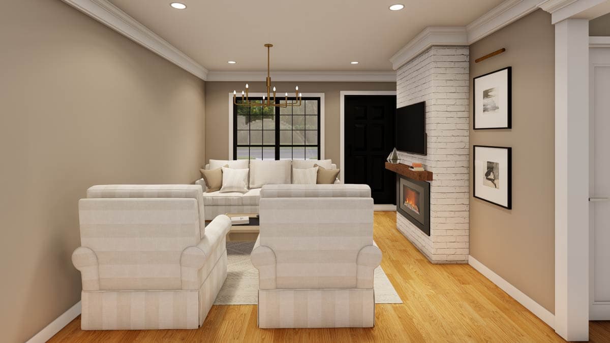 Plan 70912MK: Traditional Four-Plex House Plan with 2-Bed Under 750 Sq ft Per Unit - Image #9 - Ranch, Traditional