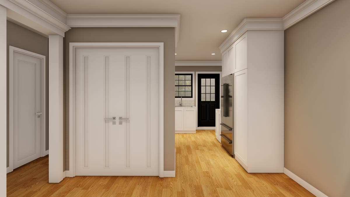 Plan 70912MK: Traditional Four-Plex House Plan with 2-Bed Under 750 Sq ft Per Unit - Image #10 - Ranch, Traditional