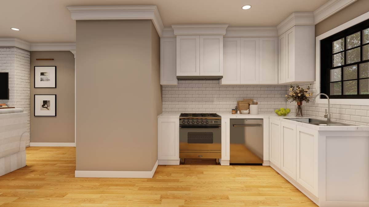 Plan 70912MK: Traditional Four-Plex House Plan with 2-Bed Under 750 Sq ft Per Unit - Image #11 - Ranch, Traditional