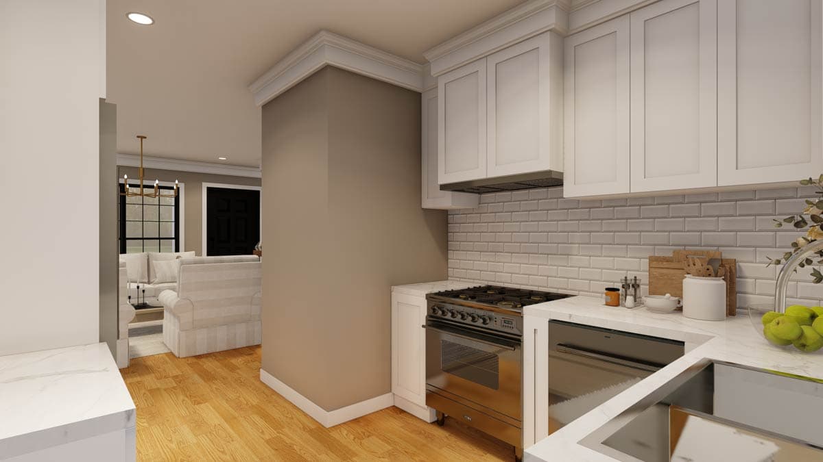 Plan 70912MK: Traditional Four-Plex House Plan with 2-Bed Under 750 Sq ft Per Unit - Image #12 - Ranch, Traditional