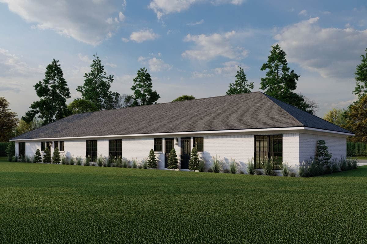 Plan 70912MK: Traditional Four-Plex House Plan with 2-Bed Under 750 Sq ft Per Unit - Image #16 - Ranch, Traditional