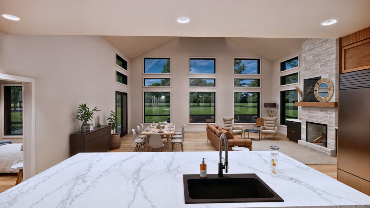 Plan 600012PDZ: 4-Bed Farmhouse Plan with Vaulted Great Room - 2836 Sq Ft - Image #7 - Barndominium, Country, Modern Farmhouse, Ranch