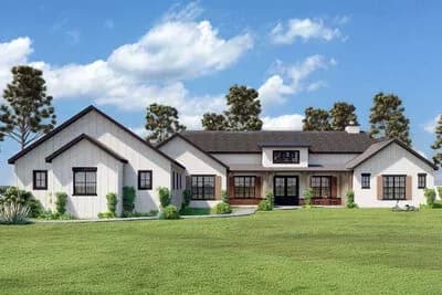 Single-Story Modern Farmhouse with Open Concept Living Space - 3340 Sq Ft