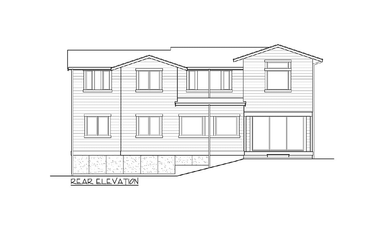 Plan 23993JD: 4 or 5 Bed Contemporary Northwest House Plan with Media Room - 3625 Sq Ft - Image #5 - Contemporary, Craftsman, Northwest