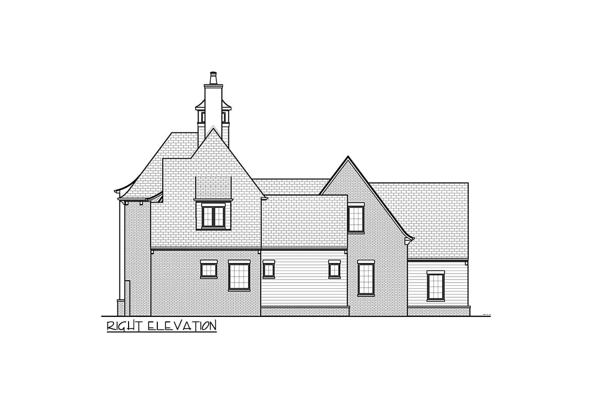 Plan 93220EL: 4-Bed Transitional New American House Plan with Outdoor Kitchen and Fireplace - 3448 Sq Ft - Image #6 - Contemporary, European, New American, Transitional