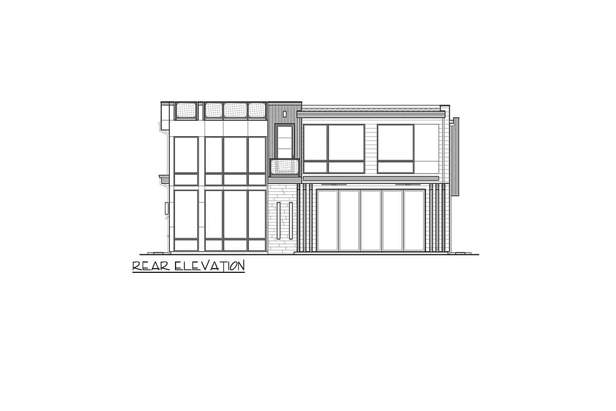 Plan 230001JD: Two-Story Contemporary House Plan with Roof Top Deck - 4380 Sq Ft - Image #5 - Contemporary, Modern, Northwest
