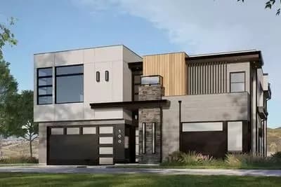 Two-Story Contemporary House Plan with Roof Top Deck - 4380 Sq Ft