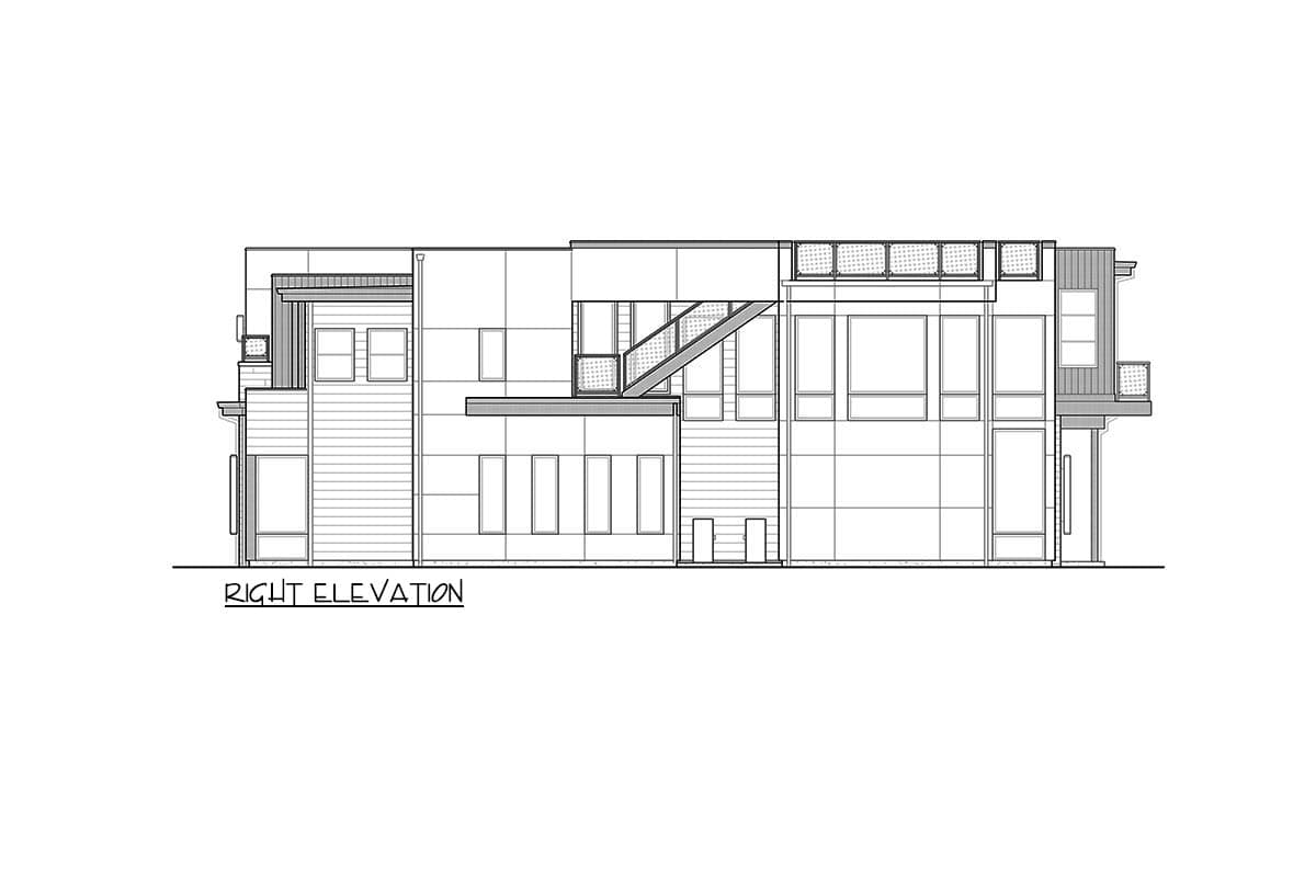 Plan 230002JD: Two-Story Contemporary House Plan with Prep Kitchen - 4193 Sq Ft - Image #6 - Contemporary, Modern, Northwest