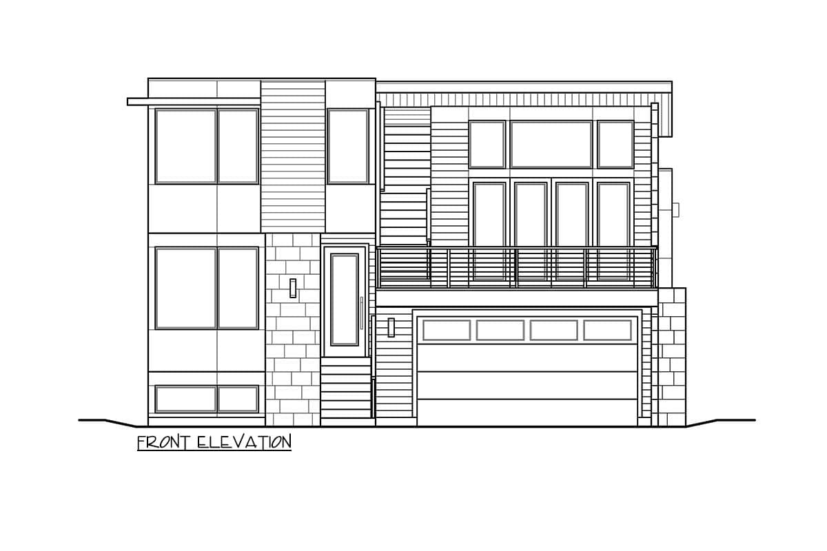Plan 230006JD: 3-Bed Contemporary House Plan with Rooftop Deck - 2836 Sq Ft - Image #28 - Contemporary, Modern