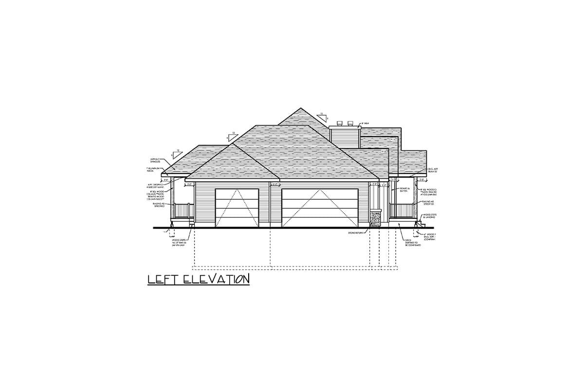 Plan 81853AB: 3-Bed Rustic Mountain Cabin House Plan with Vaulted Living Room - 2001 SQ Ft - Image #19 - Cabin, Mountain, Rustic