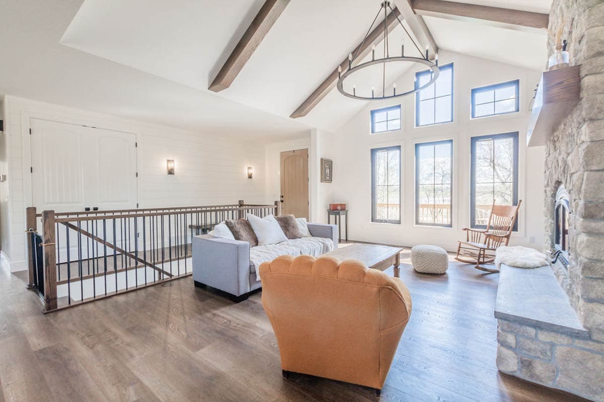 Plan 81853AB: 3-Bed Rustic Mountain Cabin House Plan with Vaulted Living Room - 2001 SQ Ft - Image #14 - Cabin, Mountain, Rustic