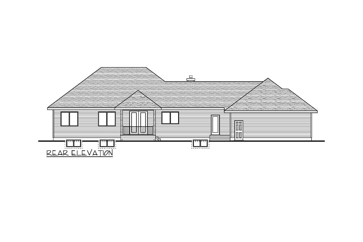 Plan 81853AB: 3-Bed Rustic Mountain Cabin House Plan with Vaulted Living Room - 2001 SQ Ft - Image #20 - Cabin, Mountain, Rustic