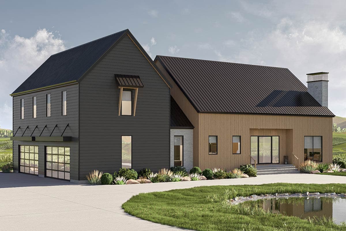 Plan 623472DJ: Two-Story Scandinavian House Plan with Jack and Jill Bathrooms - 3359 Sq Ft - Image #15 - Contemporary, Modern, Scandinavian