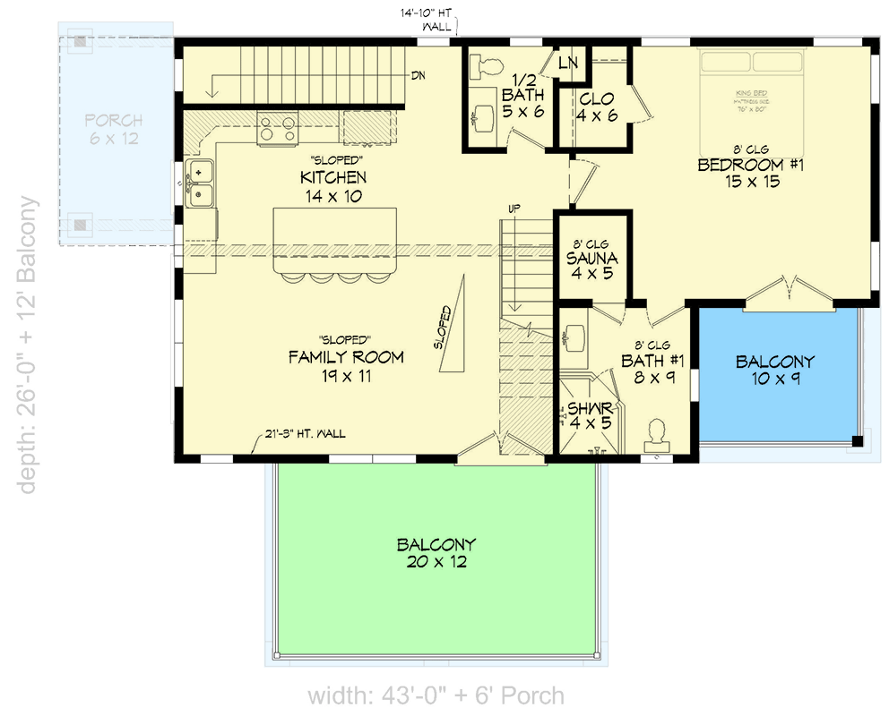 Plan 680509VR: 3-Story Contemporary  Mountain House Plan with Loft - 2147 Sq Ft - Floor Plan - 2nd Floor - Contemporary, Mountain