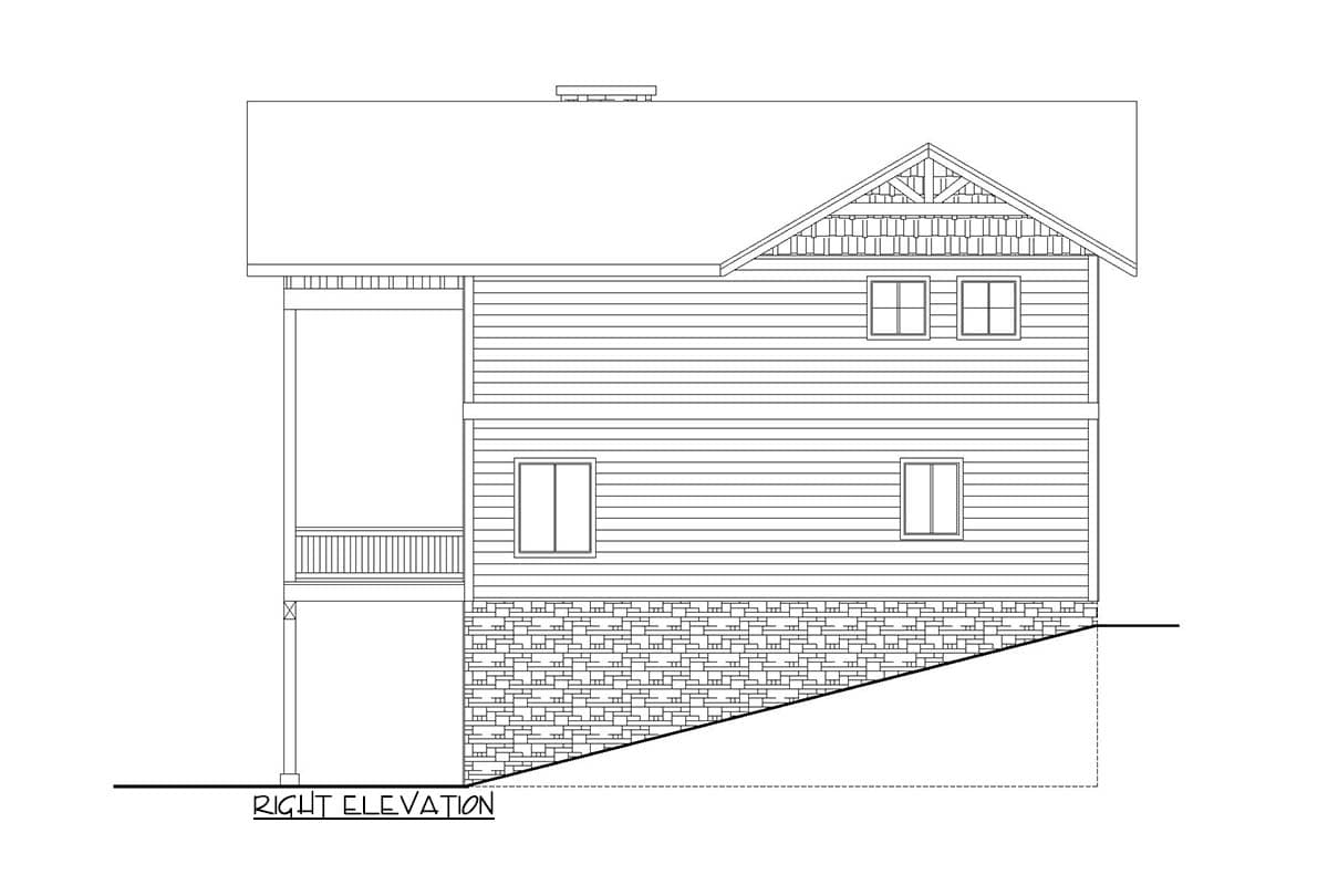 Plan 350117GH: 3-Bed Vacation House Plan with Multi-Purpose Room - 2835 Sq Ft - Image #5 - Vacation
