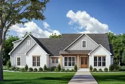 4-Bed Modern Farmhouse Plan with Optionally Finished Bonus - 2615 Sq Ft