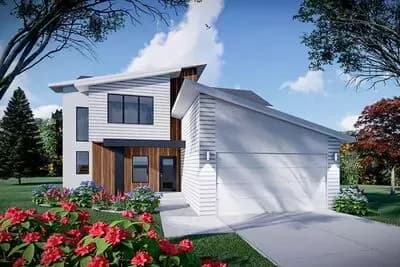 Two-Story Modern House Plan with Open Concept Living - 1823 Sq Ft