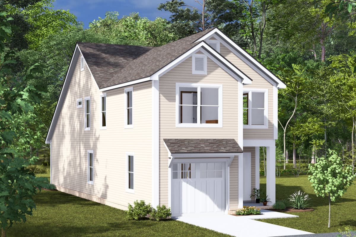 Plan 52396WM: 3-Bed Traditional House Plan with Open Concept Living - 1434 Sq Ft - Image #5 - Traditional