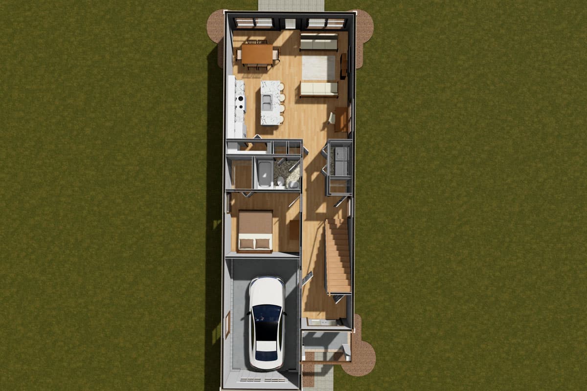 Plan 52396WM: 3-Bed Traditional House Plan with Open Concept Living - 1434 Sq Ft - Image #8 - Traditional