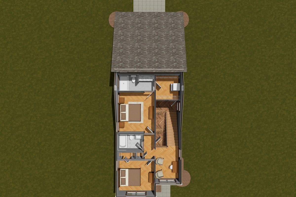 Plan 52396WM: 3-Bed Traditional House Plan with Open Concept Living - 1434 Sq Ft - Image #9 - Traditional