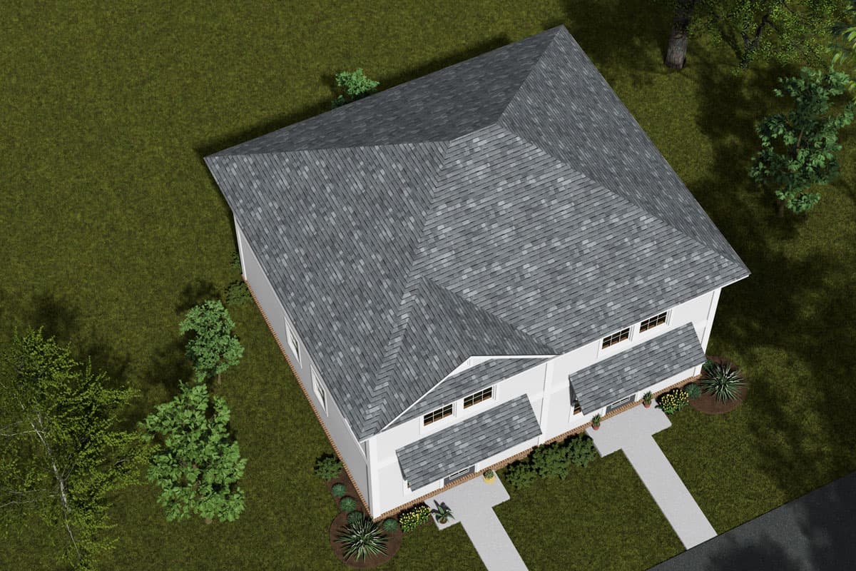 Plan 52400WM: 2-Bed Traditional Duplex House Plan with Open-Concept Living Space - 1792 Sq Ft - Image #6 - Country, Traditional