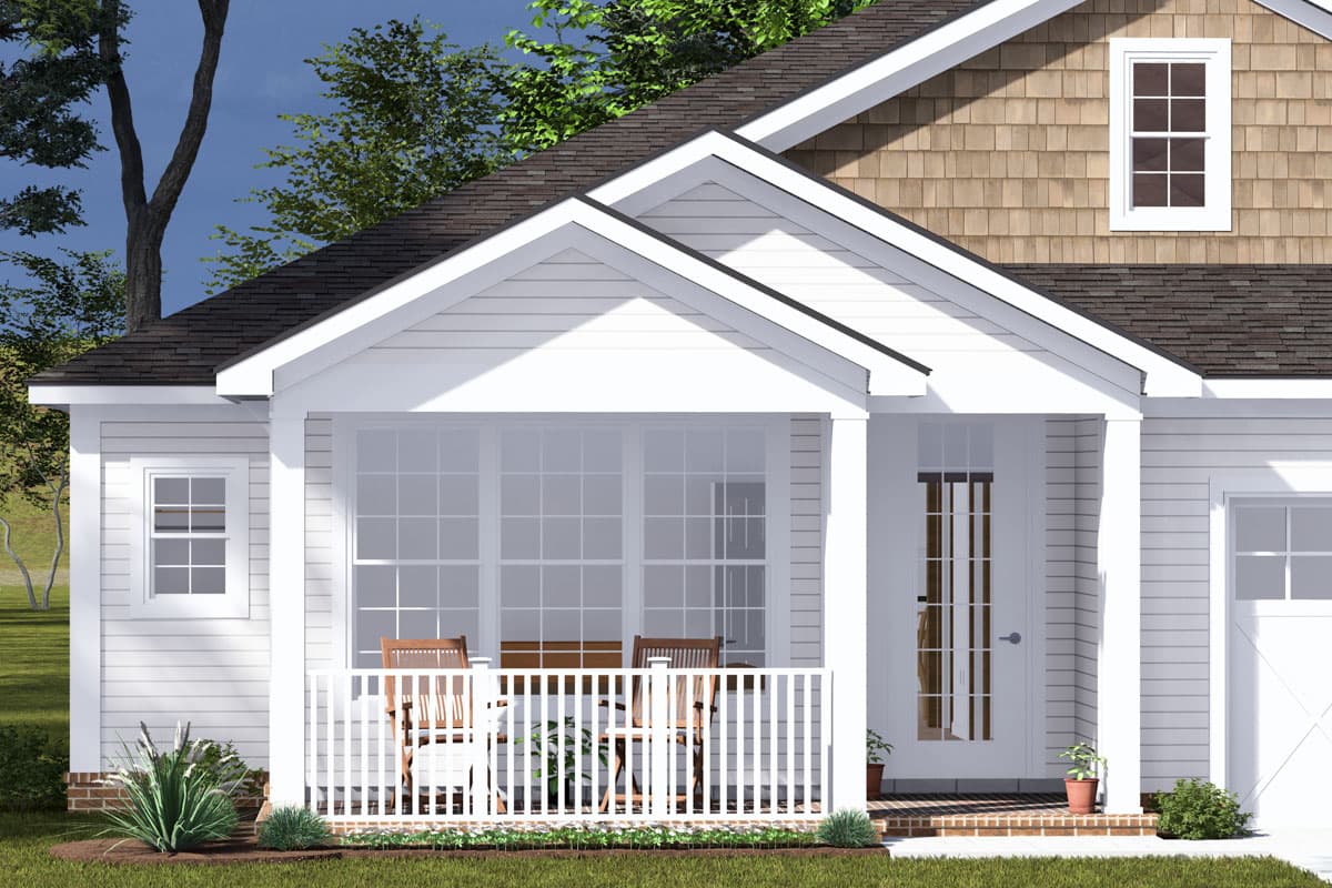 Plan 52403WM: 3 or 4 Bed Single-Story Cottage House Plan with Flex Room - 1764 Sq Ft - Image #5 - Cottage, Ranch