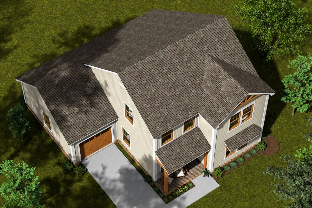 Plan 52407WM: Two-Story Traditional House Plan with Library Or Study - 1562 Sq Ft - Image #8 - Country, Craftsman, Traditional