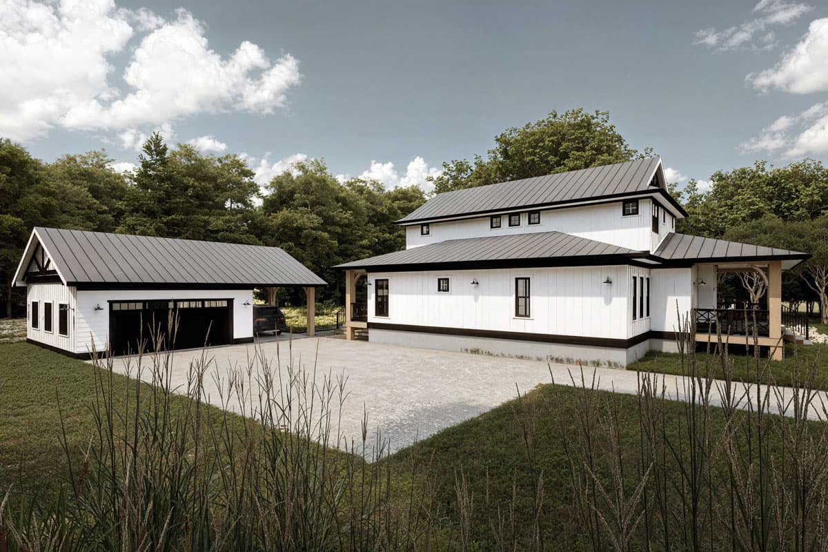 Plan 147026RML: 4-Bed Modern Farmhouse with Detached Garage - 2451 Sq Ft - Image #5 - Country, Farmhouse, Modern Farmhouse