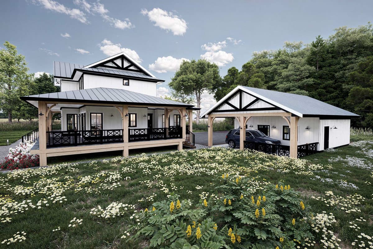 Plan 147026RML: 4-Bed Modern Farmhouse with Detached Garage - 2451 Sq Ft - Image #6 - Country, Farmhouse, Modern Farmhouse