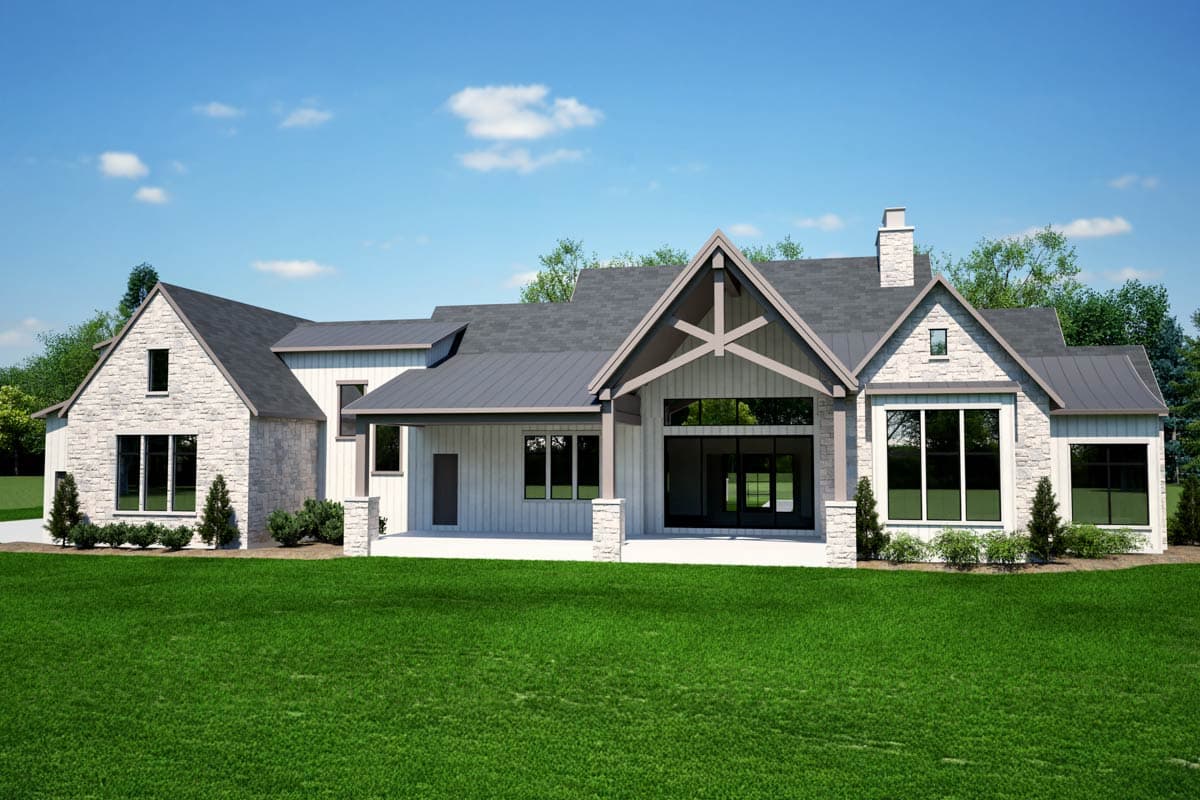 Plan 493023GNT: Two-Story Transitional House Plan with Prep Kitchen - 3871 Sq Ft - Image #5 - European, Transitional