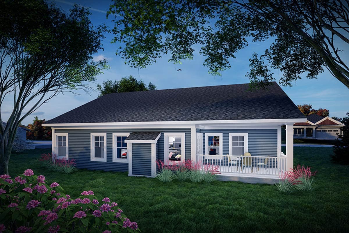 Plan 89380AH: 3-Bed Traditional Ranch House Plan with Optional Lower Level - 1501 Sq Ft - Image #6 - Craftsman, Ranch, Traditional