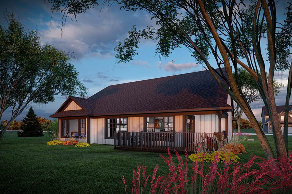 Plan 89595AH: Single-Story Farmhouse Plan with Breakfast Nook - 1485 Sq Ft - Image #7 - Farmhouse, Ranch