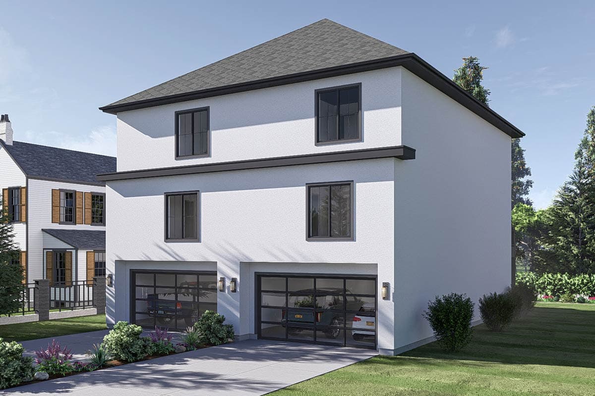 Plan 623474DJ: 3-Story Traditional Duplex House Plan with Matching 4-Bed Units - 2731 Sq Ft Per Unit - Image #14 - Traditional, Transitional