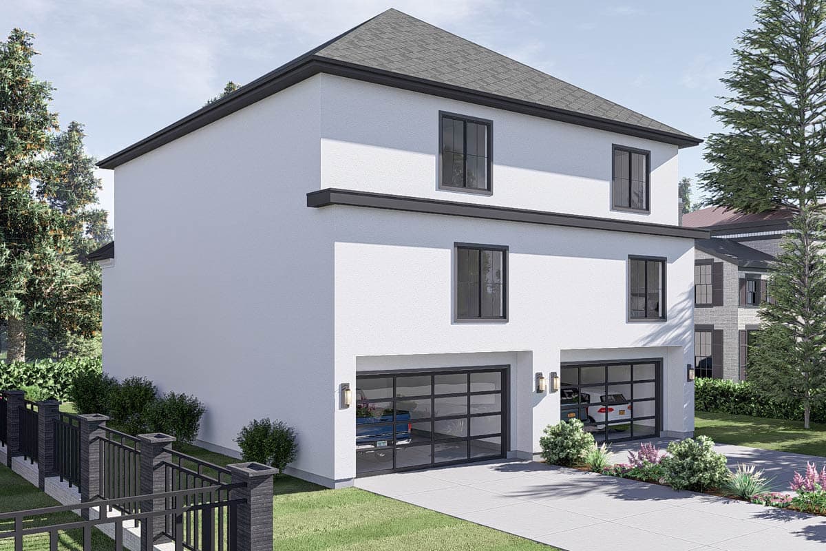 Plan 623474DJ: 3-Story Traditional Duplex House Plan with Matching 4-Bed Units - 2731 Sq Ft Per Unit - Image #15 - Traditional, Transitional