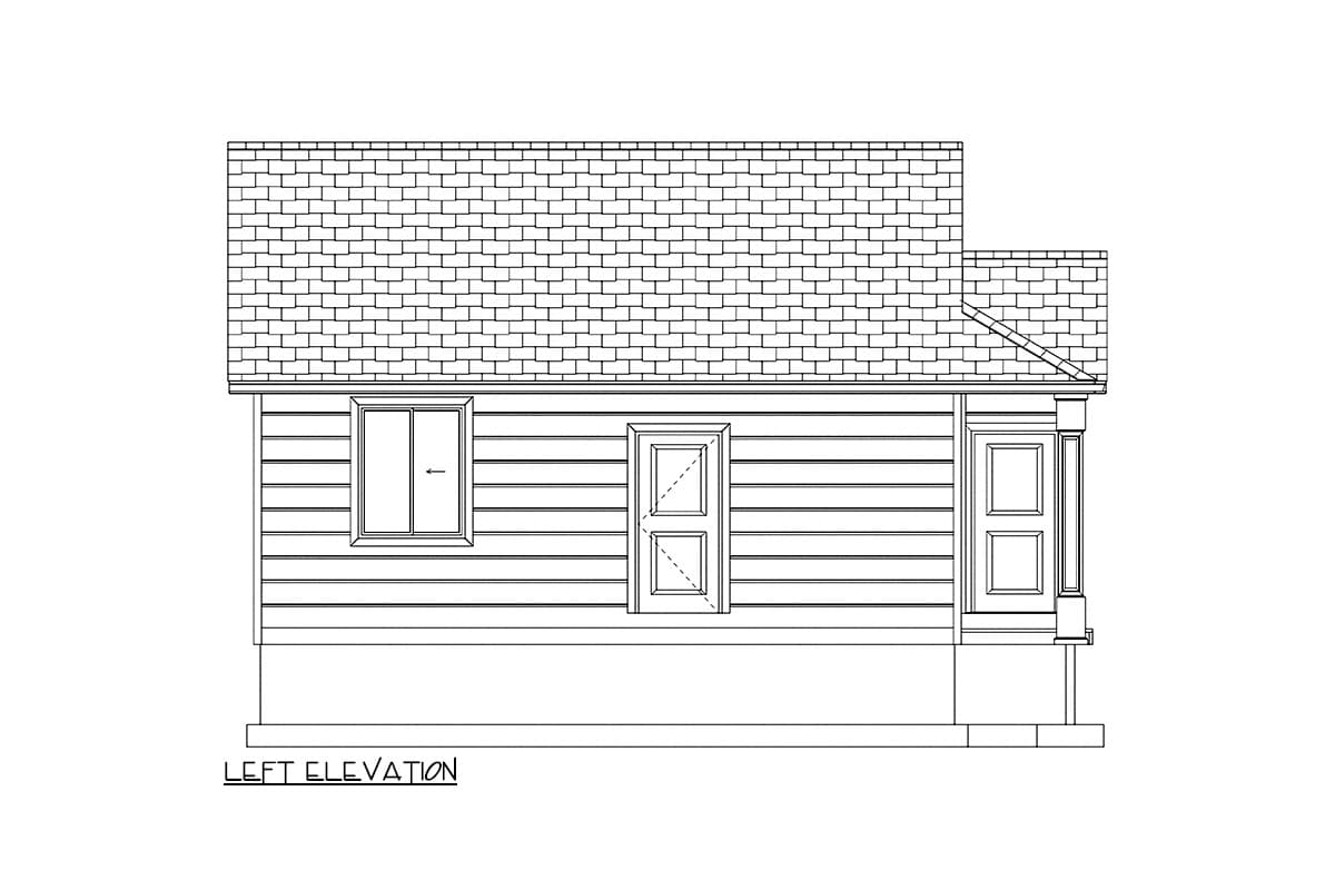 Plan 61585UT: 2-Bed ADU House Plan with Open Concept Living - 791 Sq Ft - Image #11 - Country, Craftsman, Traditional