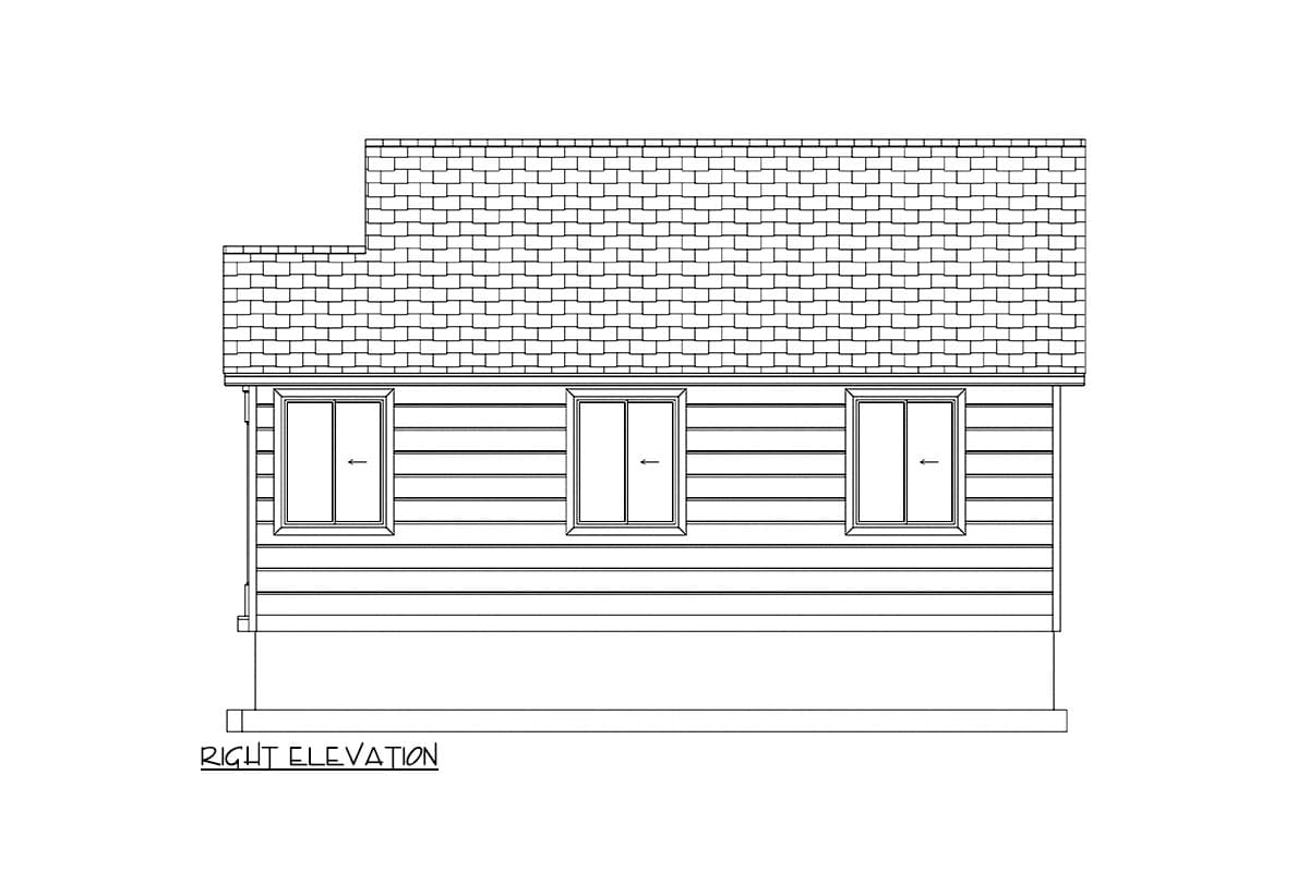 Plan 61585UT: 2-Bed ADU House Plan with Open Concept Living - 791 Sq Ft - Image #13 - Country, Craftsman, Traditional