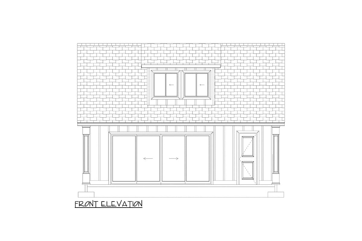 Plan 61586UT: Traditional ADU House Plan with Studio or Bonus Level Living - 1255 Sq Ft - Image #11 - Country, Traditional