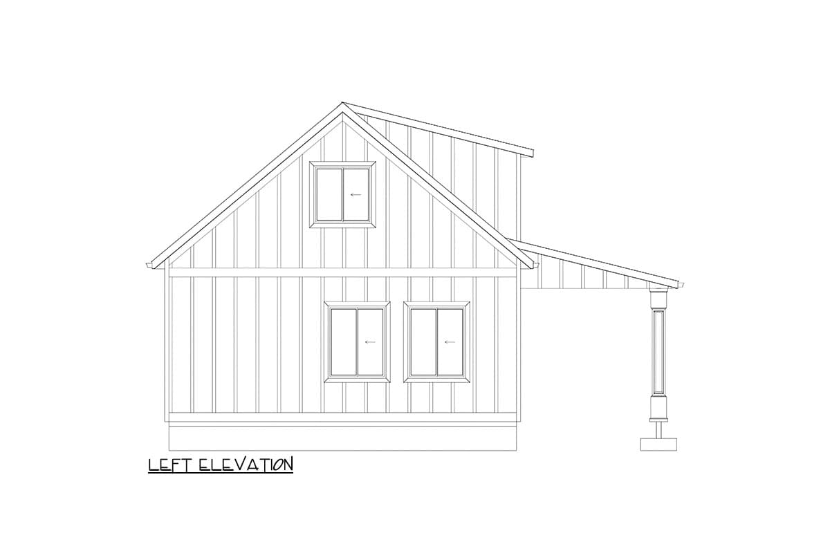 Plan 61586UT: Traditional ADU House Plan with Studio or Bonus Level Living - 1255 Sq Ft - Image #12 - Country, Traditional