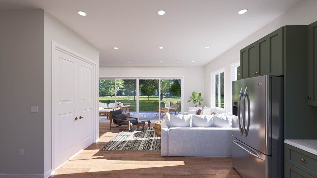 Plan 61586UT: Traditional ADU House Plan with Studio or Bonus Level Living - 1255 Sq Ft - Image #10 - Country, Traditional