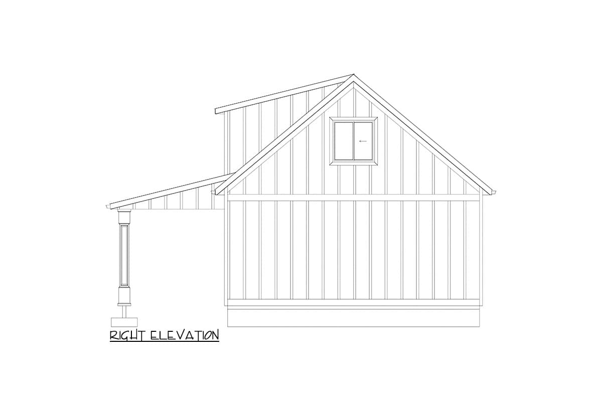 Plan 61586UT: Traditional ADU House Plan with Studio or Bonus Level Living - 1255 Sq Ft - Image #14 - Country, Traditional