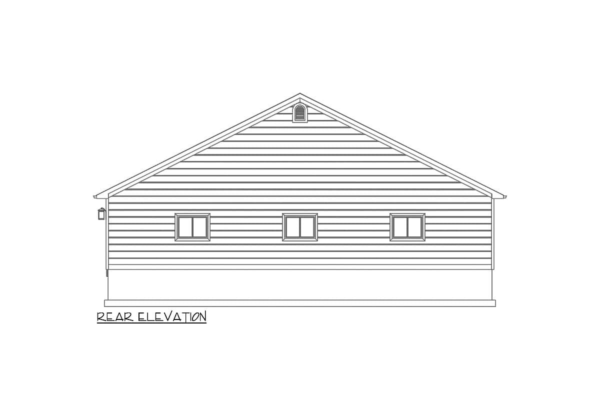 Plan 61587UT: 3-Car Detached Garage Plan with RV Bay Garage - 2500 Sq Ft - Image #9 - Traditional